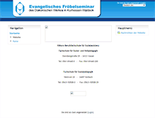 Tablet Screenshot of moodle.froebelseminar.de
